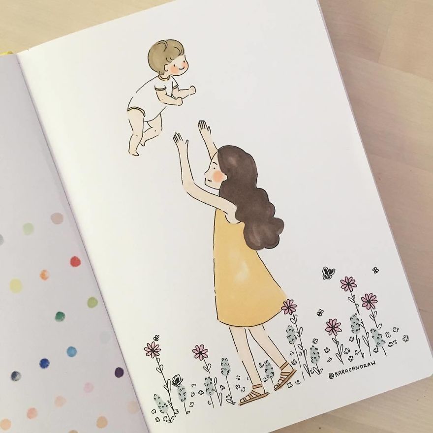 Warm Summer Days, Enjoying All The Fresh Air And Sweet Blooms