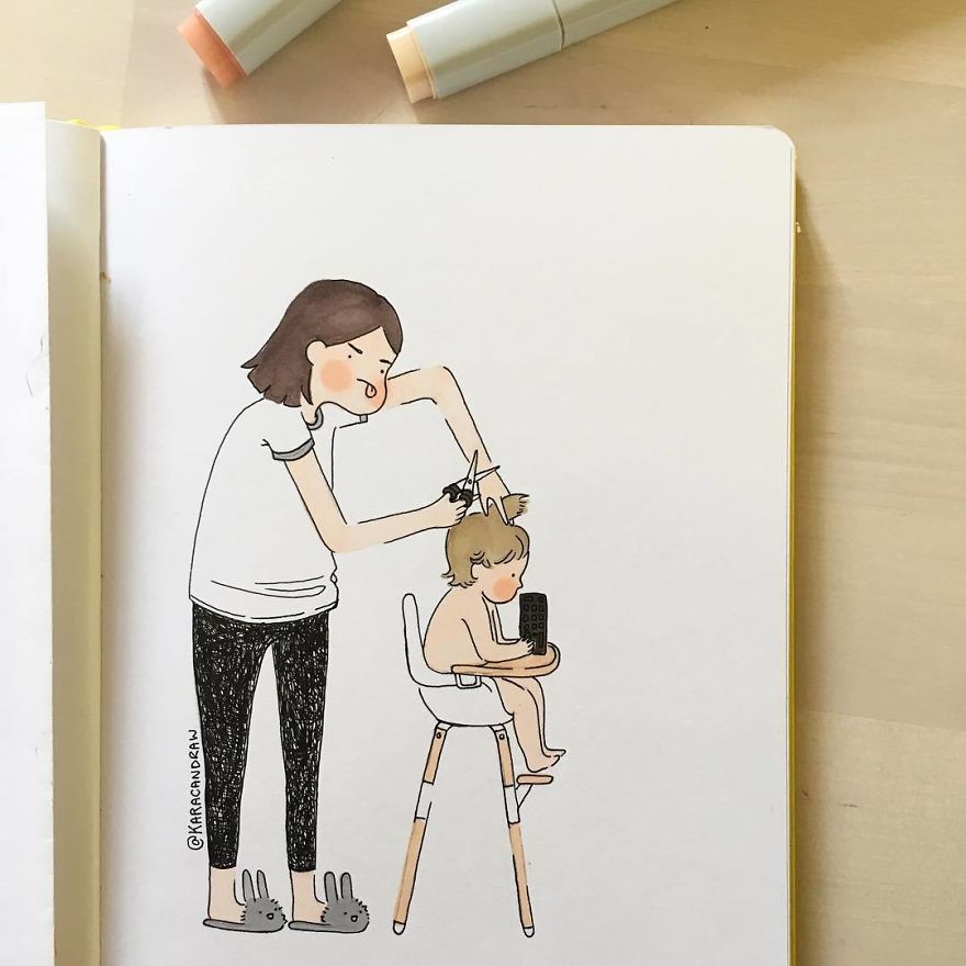 I Finally Cut James' Very Unruly Hair, And Somehow Managed To Keep His Ears Intact. Giving Him A Forbidden Item Definitely Helped Keep His Attention Elsewhere (In This Case The Remote Control)