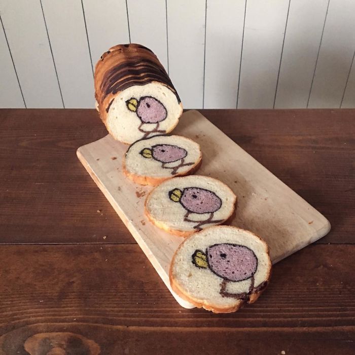 Baker "Hides" Designs On Their Breads Making Breakfast Become More Fun