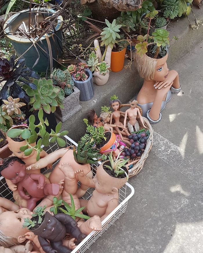 Creepy-Baby-Doll-Head-Planters