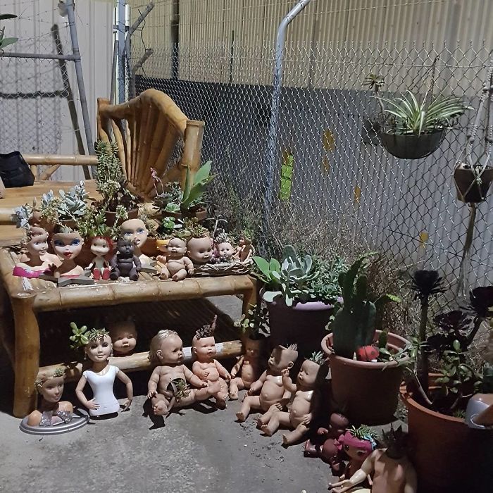 Creepy-Baby-Doll-Head-Planters