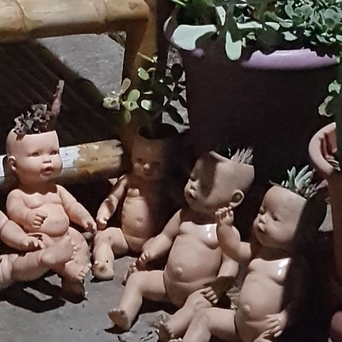 Creepy-Baby-Doll-Head-Planters