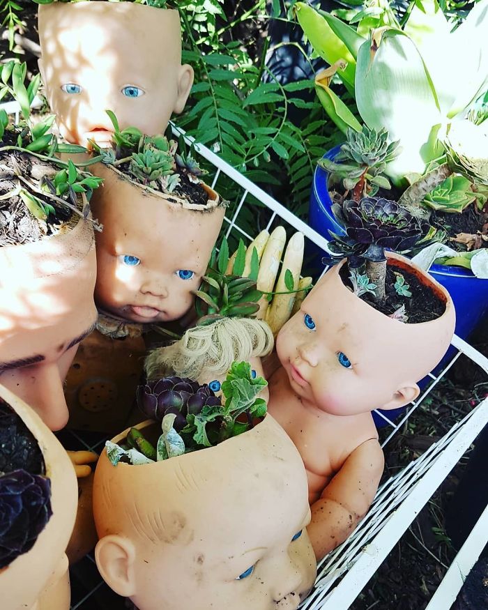 Creepy-Baby-Doll-Head-Planters