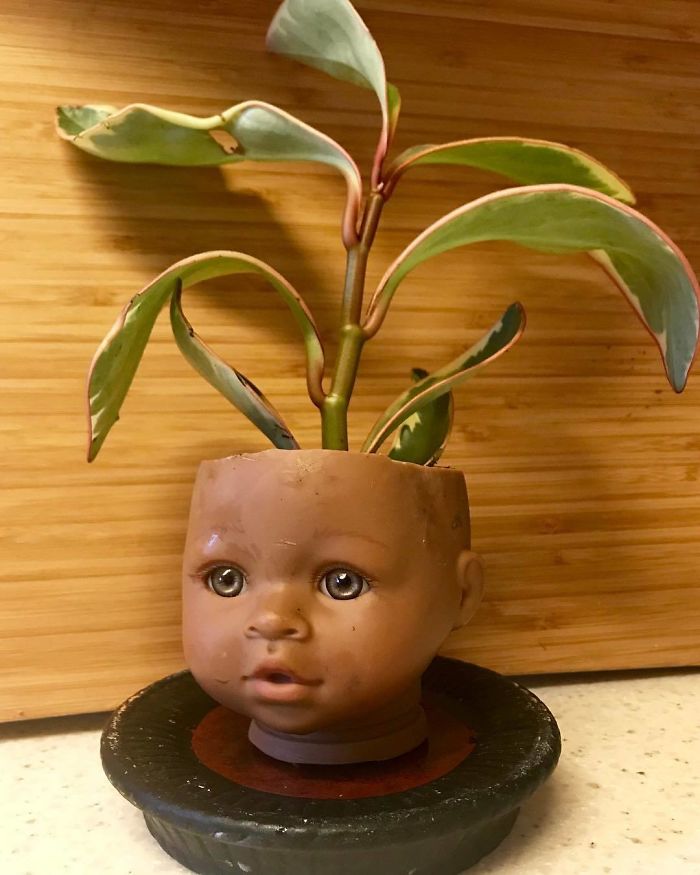 Creepy-Baby-Doll-Head-Planters