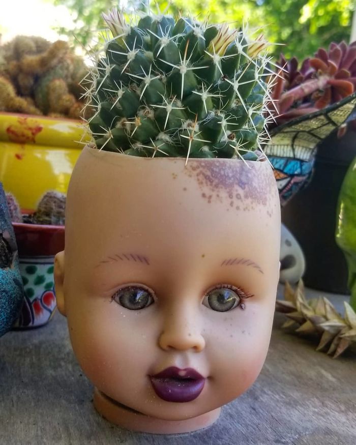 Creepy-Baby-Doll-Head-Planters