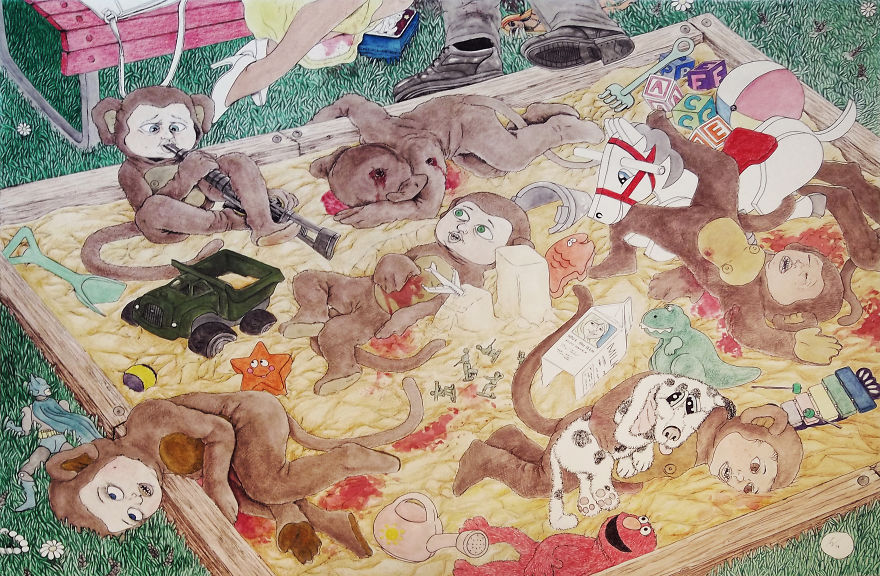 I Make Drawings About Violence And Human Nature