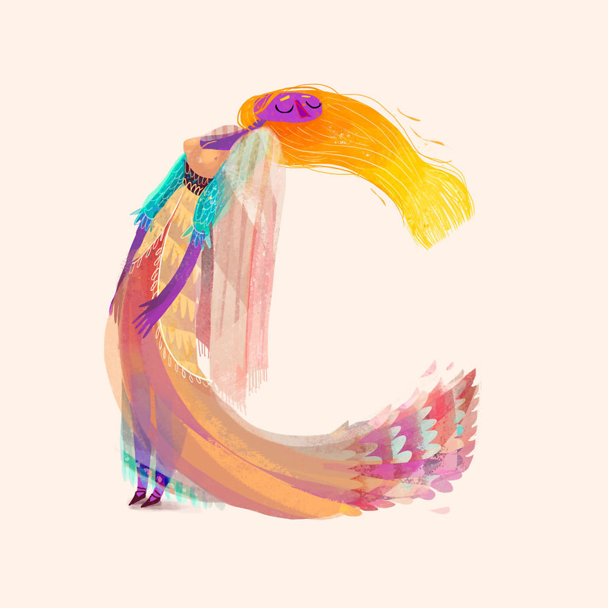 I Illustrated Over 70 Female Characters From Litearture For #36daysoftype This Year I Illustrated Over 70 Female Characters From Litearture For #36daysoftype This Year