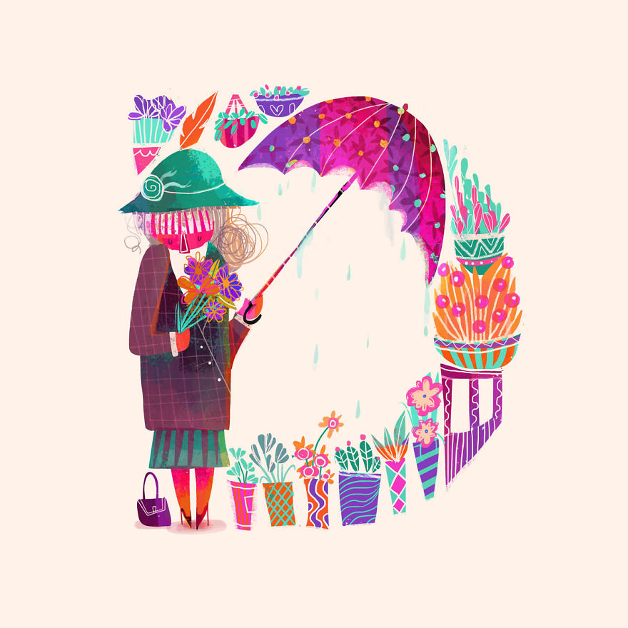 I Illustrated Over 70 Female Characters From Litearture For #36daysoftype This Year I Illustrated Over 70 Female Characters From Litearture For #36daysoftype This Year