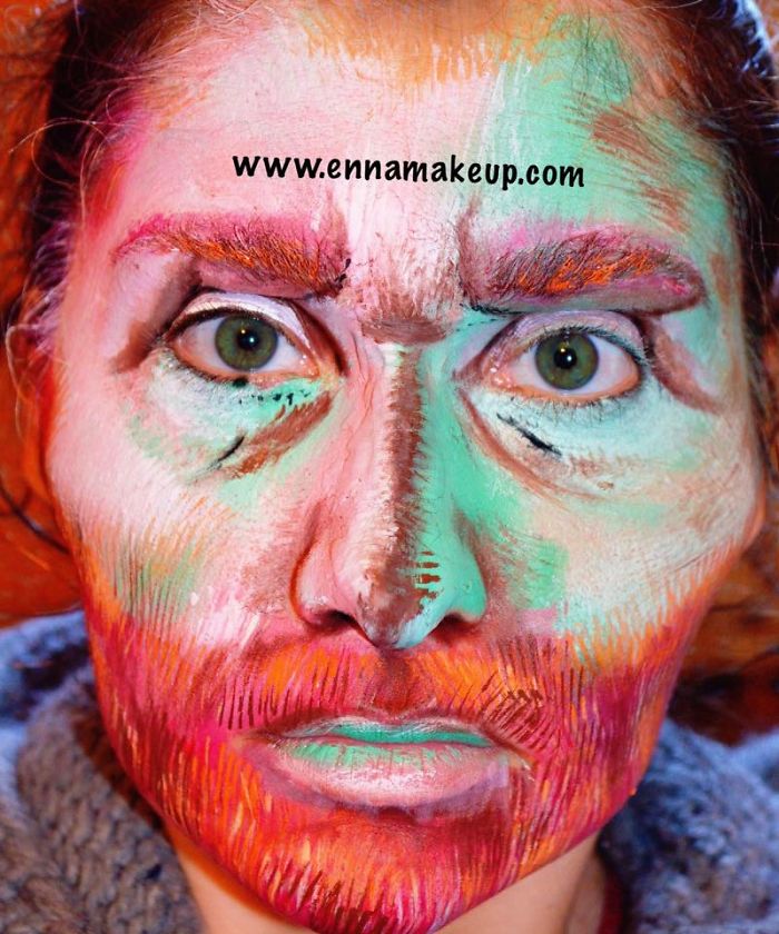 Disabled Girl Paints Herself