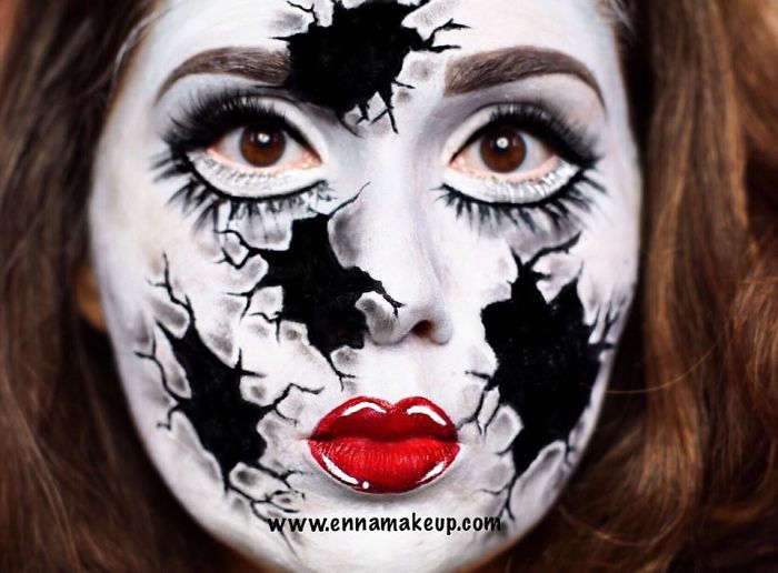 Disabled Girl Paints Herself