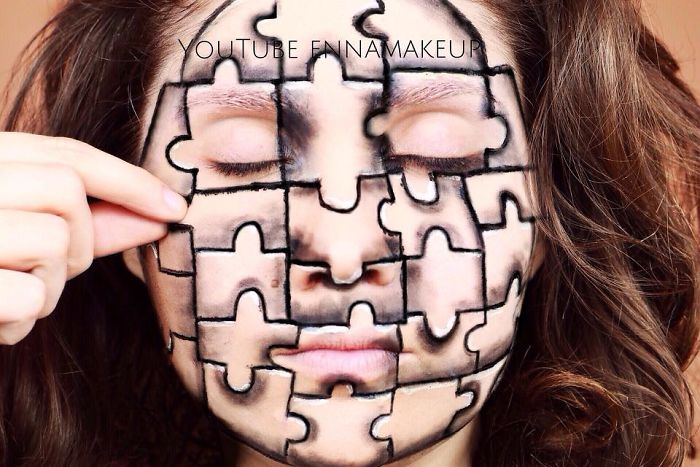 Disabled Girl Paints Herself