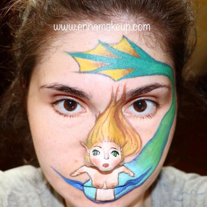 Disabled Girl Paints Herself