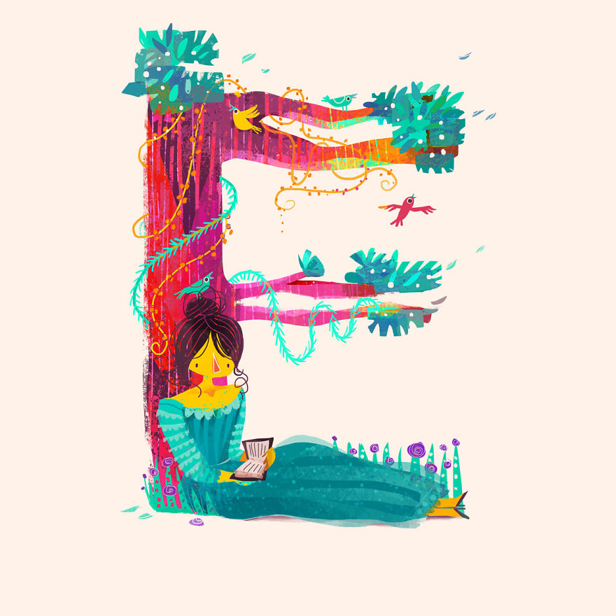 I Illustrated Over 70 Female Characters From Litearture For #36daysoftype This Year I Illustrated Over 70 Female Characters From Litearture For #36daysoftype This Year