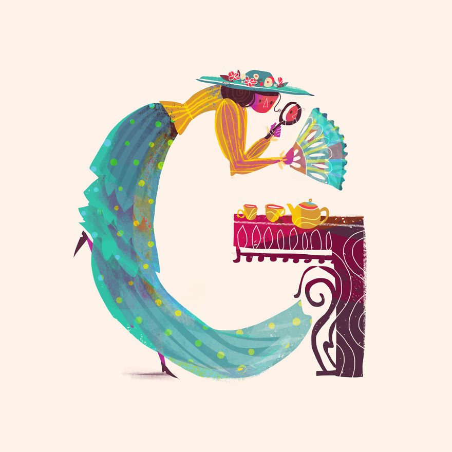 I Illustrated Over 70 Female Characters From Litearture For #36daysoftype This Year I Illustrated Over 70 Female Characters From Litearture For #36daysoftype This Year