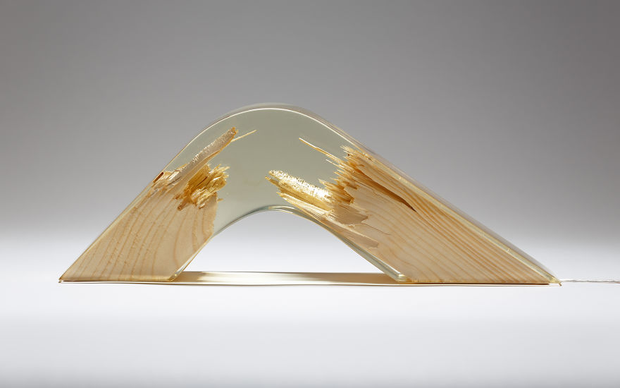 Torn Lamps Made From Wood And Resin By Guideco Design Torn Lamps Made From Wood And Resin By Guideco Design