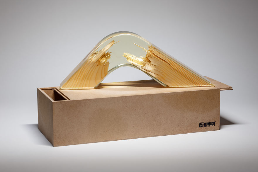 Torn Lamps Made From Wood And Resin By Guideco Design