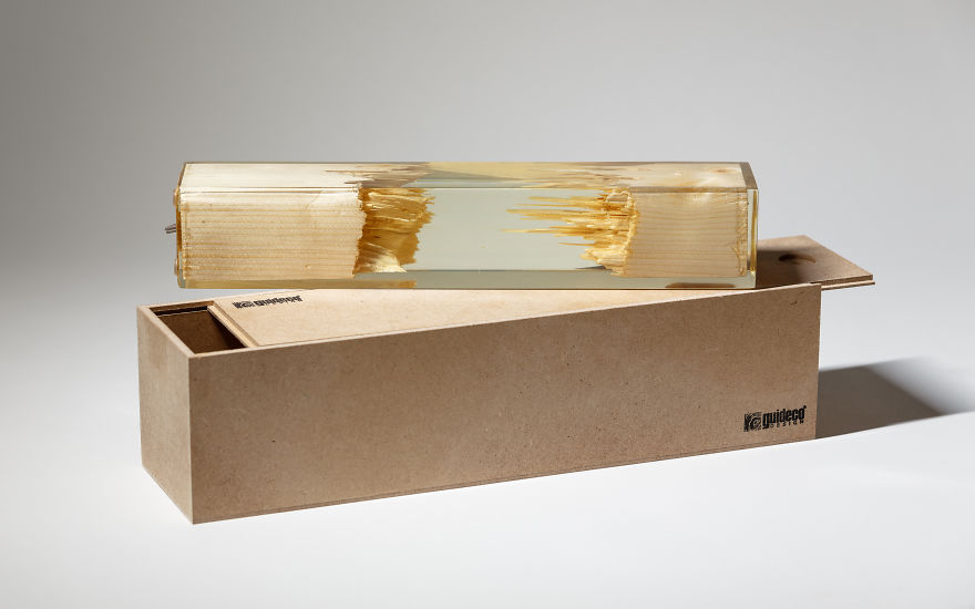 Torn Lamps Made From Wood And Resin By Guideco Design