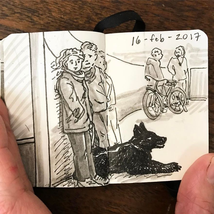 I Drew Other Passengers On The Ndsm Ferry In Amsterdam And Made The Sketchbook Into A Movie