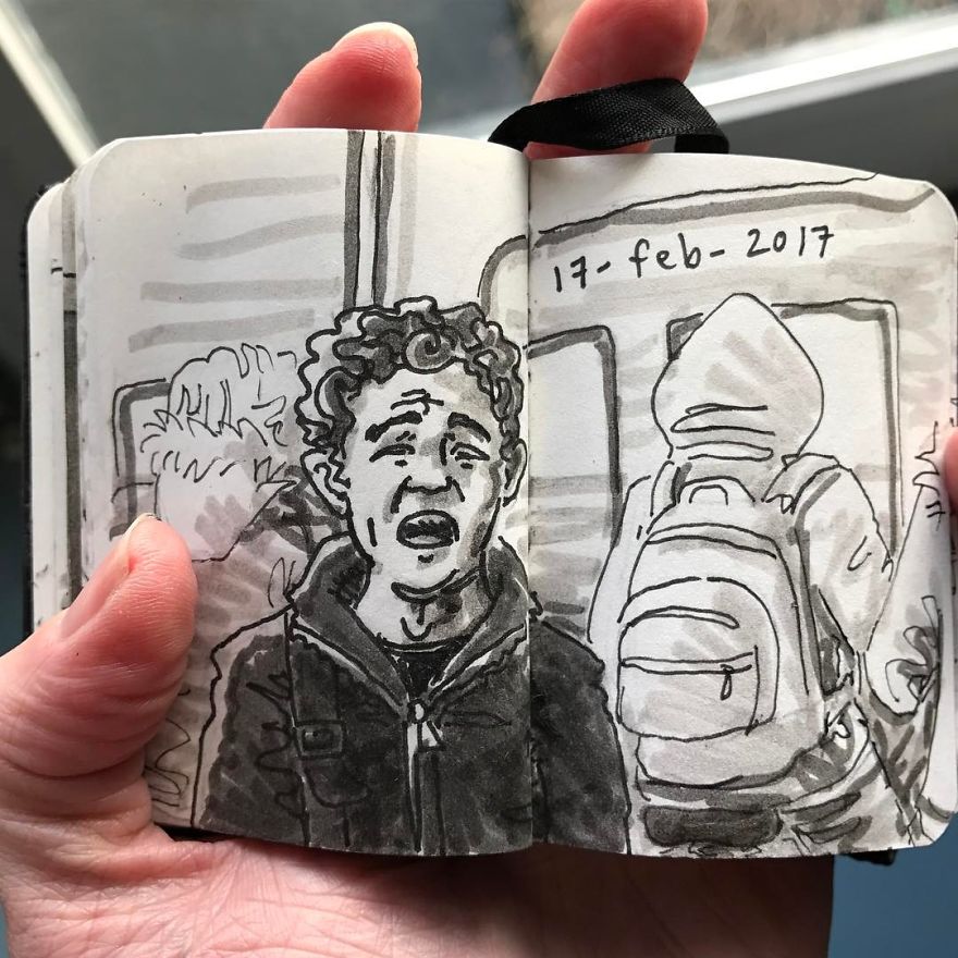 I Drew Other Passengers On The Ndsm Ferry In Amsterdam And Made The Sketchbook Into A Movie