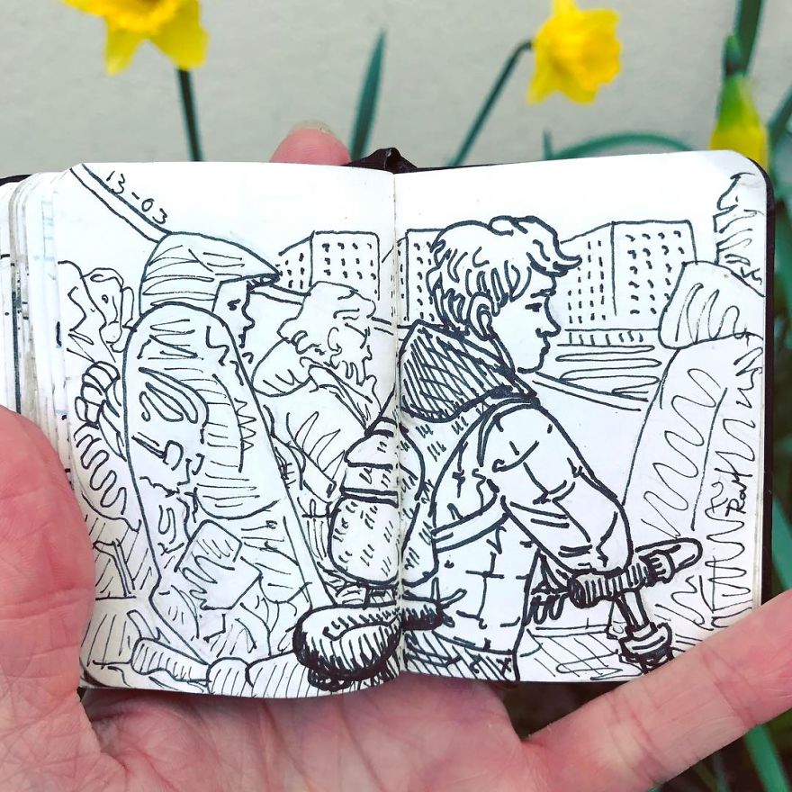 I Drew Other Passengers On The Ndsm Ferry In Amsterdam And Made The Sketchbook Into A Movie