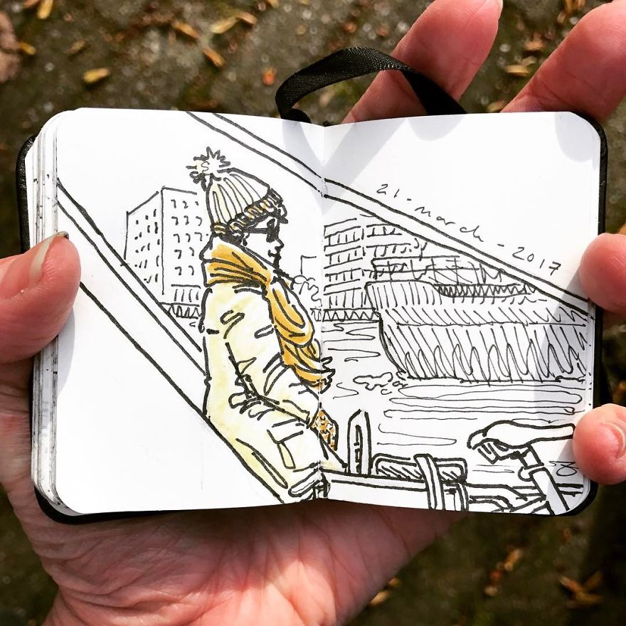 I Drew Other Passengers On The Ndsm Ferry In Amsterdam And Made The Sketchbook Into A Movie