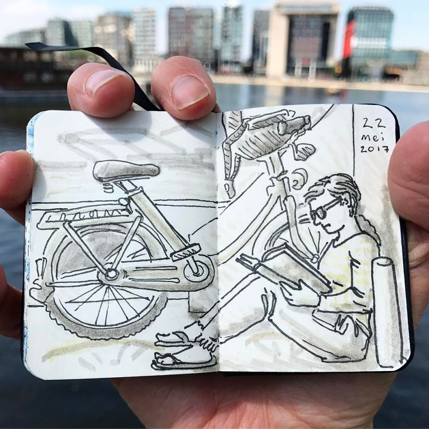 I Drew Other Passengers On The Ndsm Ferry In Amsterdam And Made The Sketchbook Into A Movie