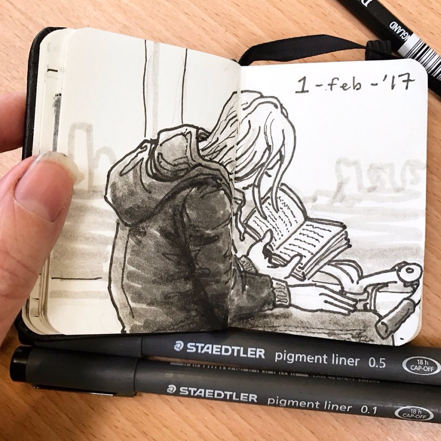 I Drew Other Passengers On The Ndsm Ferry In Amsterdam And Made The Sketchbook Into A Movie