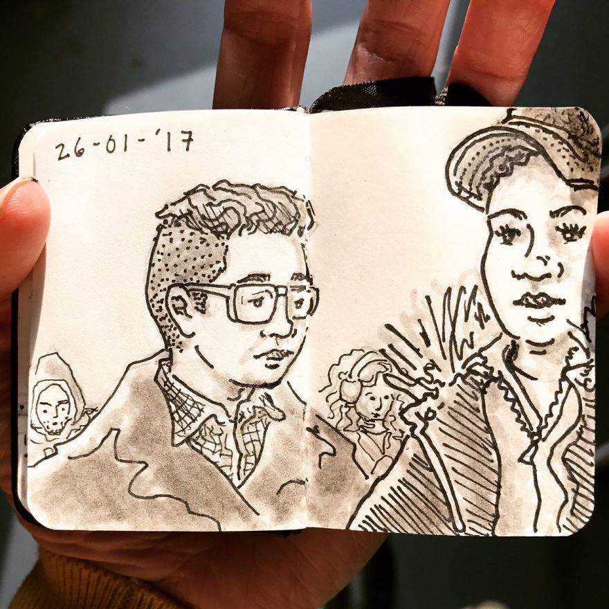 I Drew Other Passengers On The Ndsm Ferry In Amsterdam And Made The Sketchbook Into A Movie