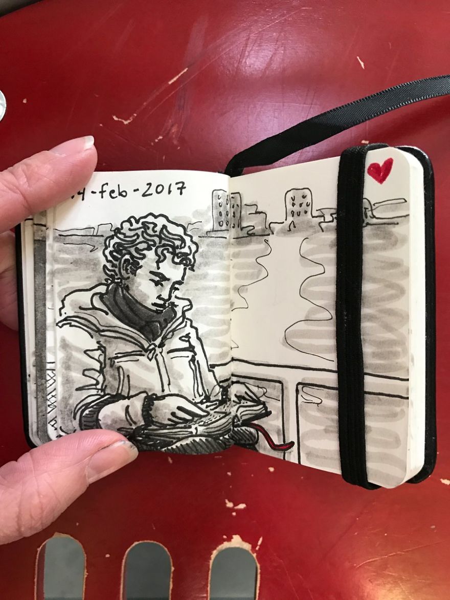 I Drew Other Passengers On The Ndsm Ferry In Amsterdam And Made The Sketchbook Into A Movie
