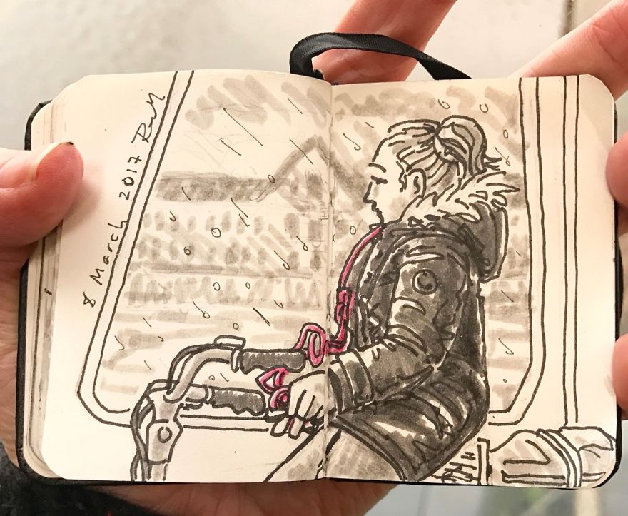 I Drew Other Passengers On The Ndsm Ferry In Amsterdam And Made The Sketchbook Into A Movie