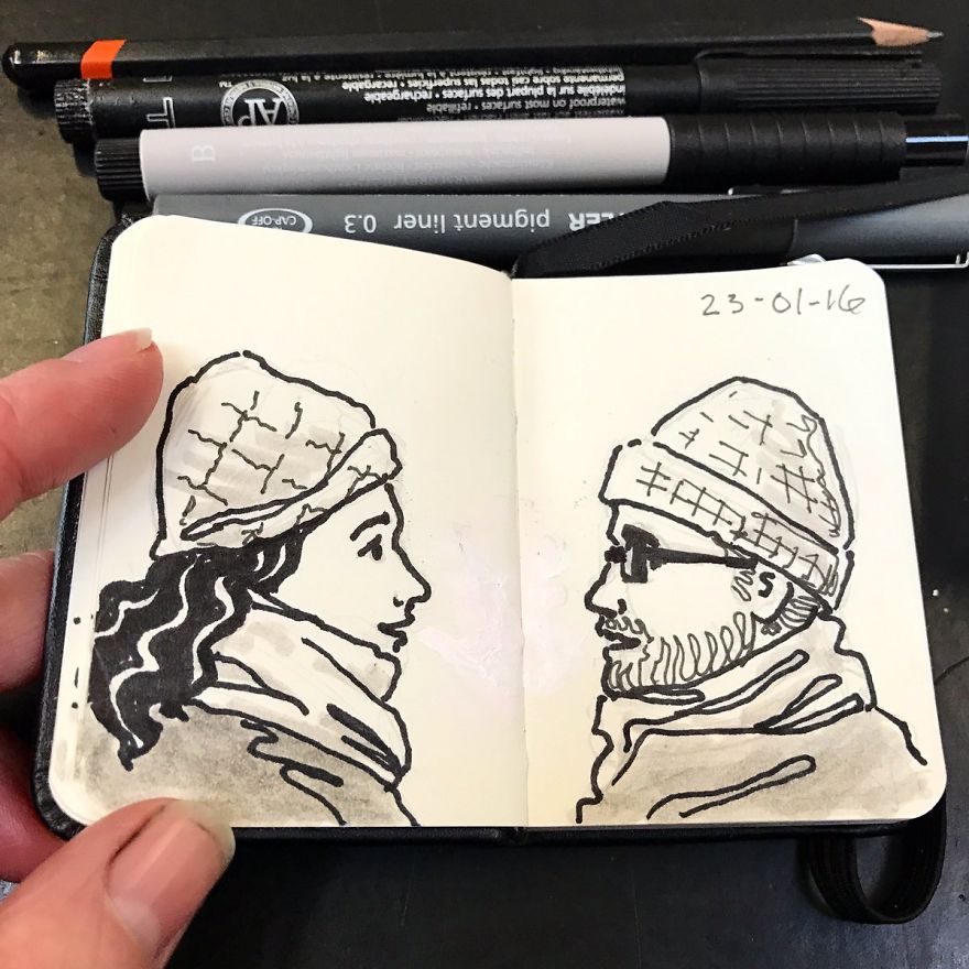 I Drew Other Passengers On The Ndsm Ferry In Amsterdam And Made The Sketchbook Into A Movie