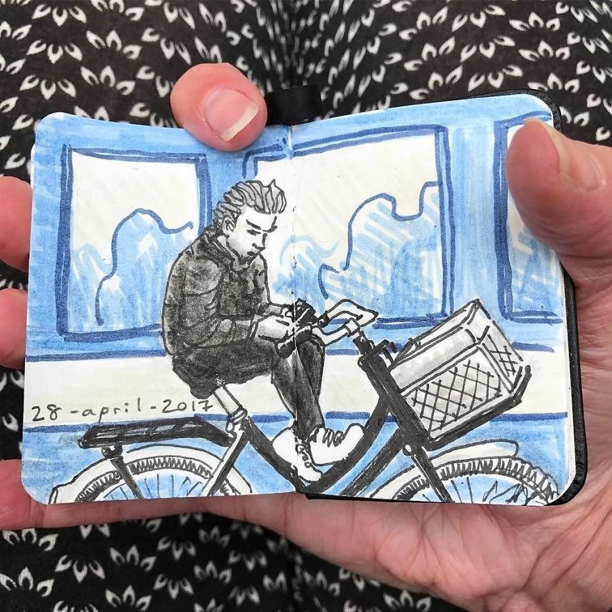 I Drew Other Passengers On The Ndsm Ferry In Amsterdam And Made The Sketchbook Into A Movie