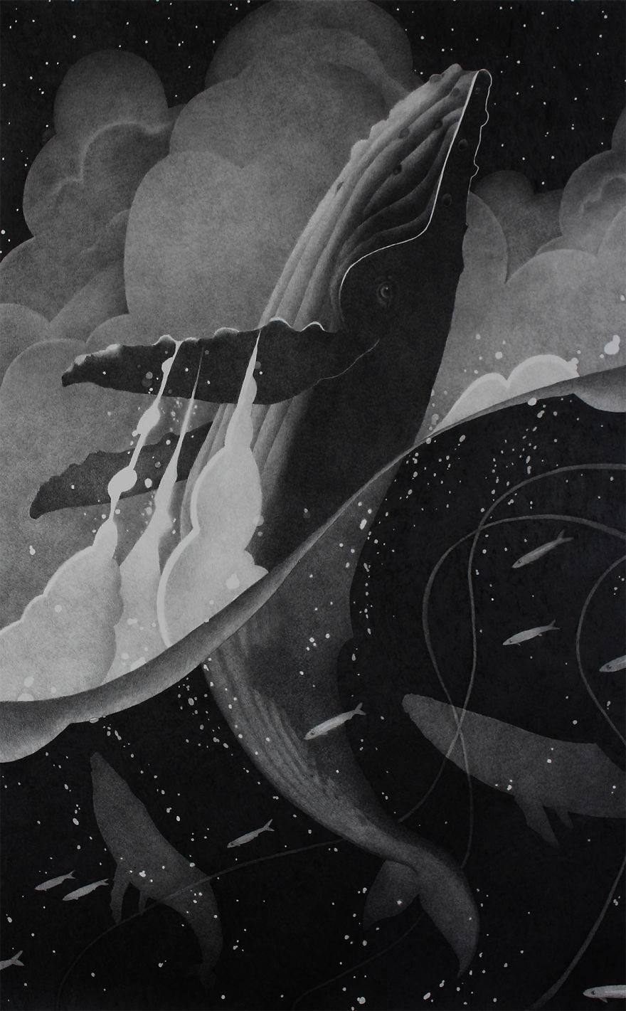 I Create Large-Scale Whale Drawings Using Hundreds Of Pencils As An Ode To My West Coast Home I Create Large-Scale Whale Drawings Using Hundreds Of Pencils As An Ode To My West Coast Home