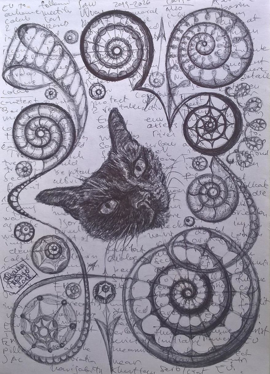 I Turn My Interpretation Notes Into Doodles And Drawings Of My Cats I Turn My Interpretation Notes Into Doodles And Drawings Of My Cats