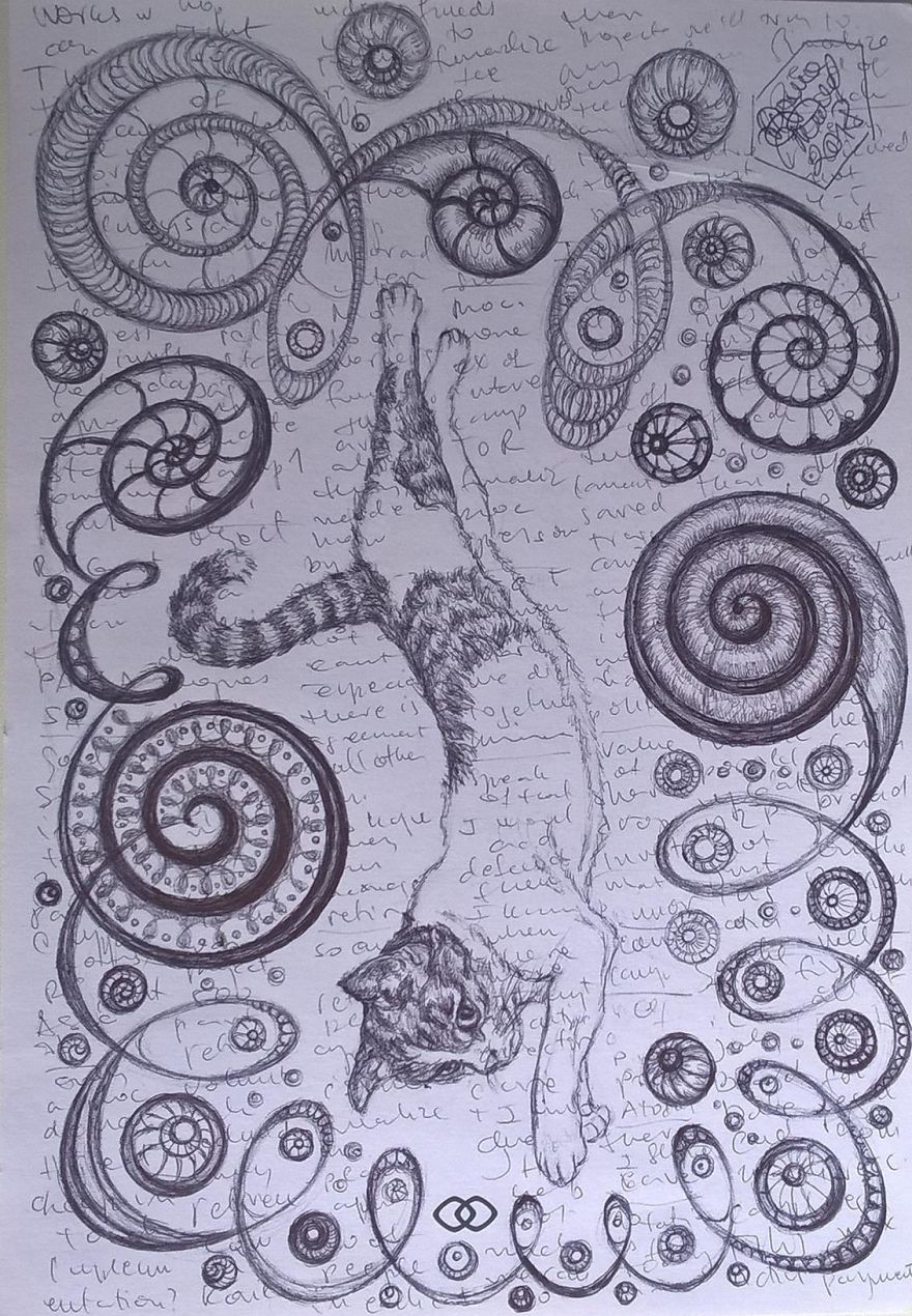 I Turn My Interpretation Notes Into Doodles And Drawings Of My Cats I Turn My Interpretation Notes Into Doodles And Drawings Of My Cats