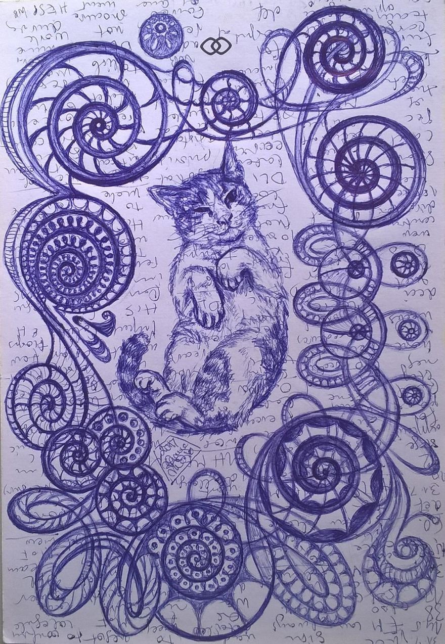 I Turn My Interpretation Notes Into Doodles And Drawings Of My Cats I Turn My Interpretation Notes Into Doodles And Drawings Of My Cats