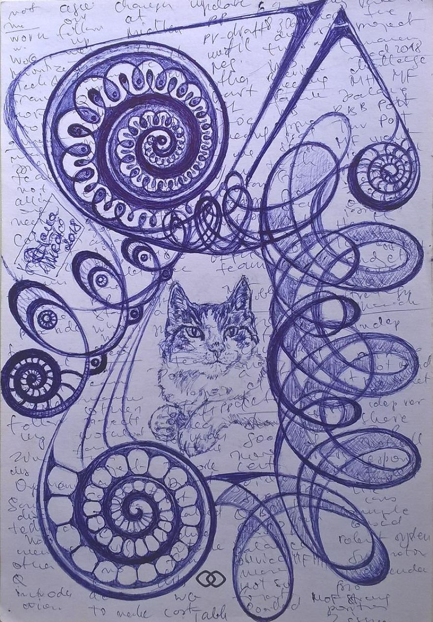 I Turn My Interpretation Notes Into Doodles And Drawings Of My Cats I Turn My Interpretation Notes Into Doodles And Drawings Of My Cats