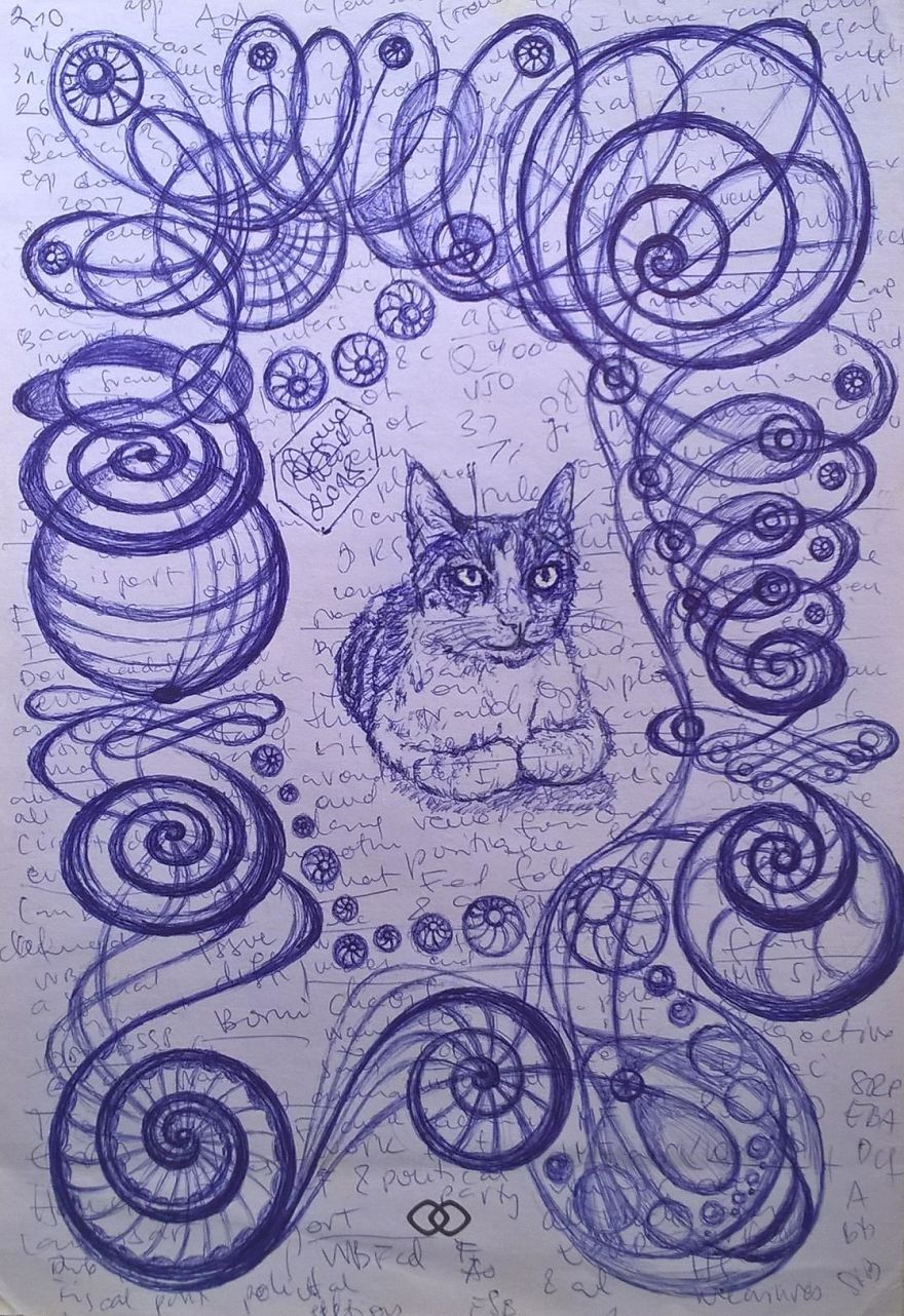 I Turn My Interpretation Notes Into Doodles And Drawings Of My Cats I Turn My Interpretation Notes Into Doodles And Drawings Of My Cats