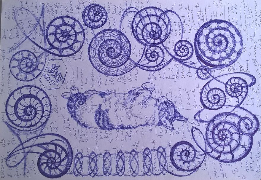 I Turn My Interpretation Notes Into Doodles And Drawings Of My Cats I Turn My Interpretation Notes Into Doodles And Drawings Of My Cats