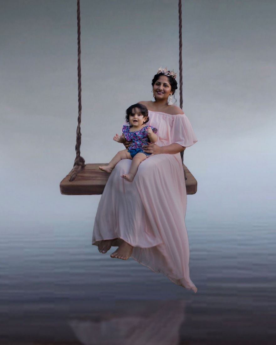 10 Surreal Scenes Of Mother And Daughter Created Without Leaving The House