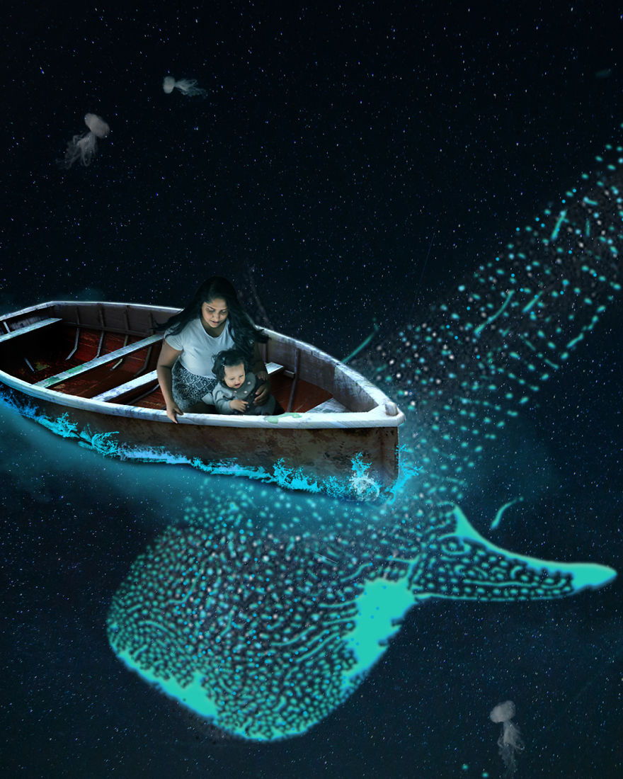 10 Surreal Scenes Of Mother And Daughter Created Without Leaving The House