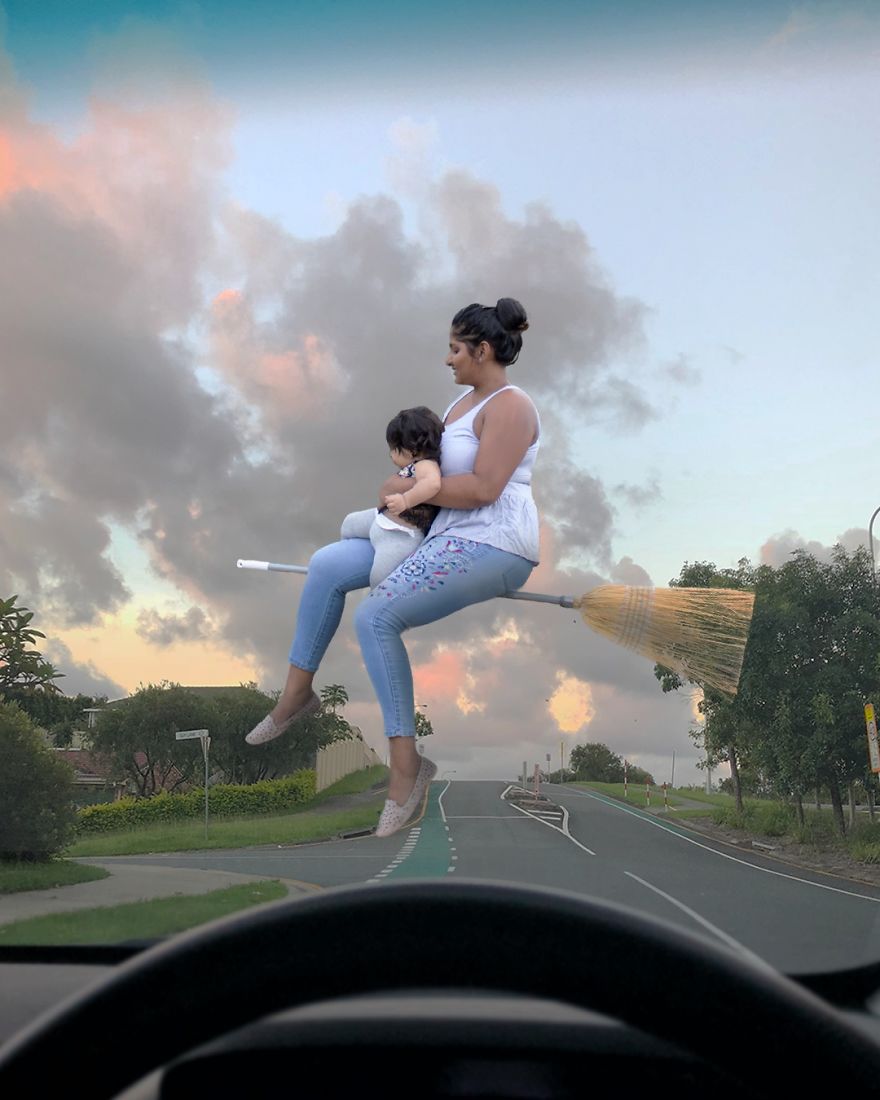 10 Surreal Scenes Of Mother And Daughter Created Without Leaving The House