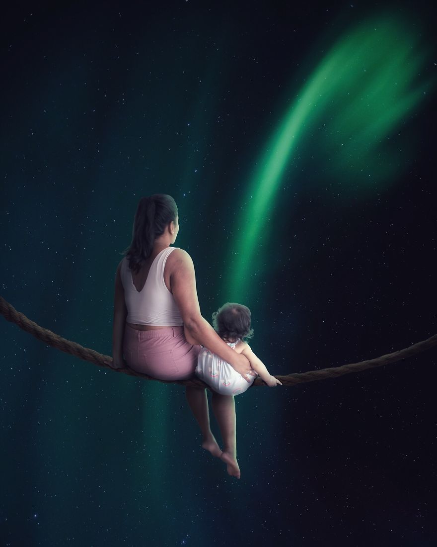 10 Surreal Scenes Of Mother And Daughter Created Without Leaving The House