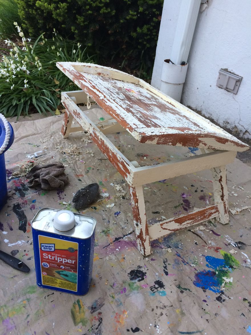 I Used Leather Belts To Upcycle This Small Table