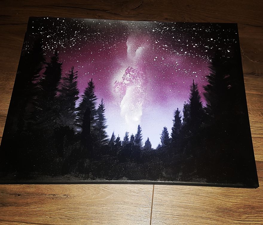 I Create Fantasy-Like Paintings Using Spray Paint