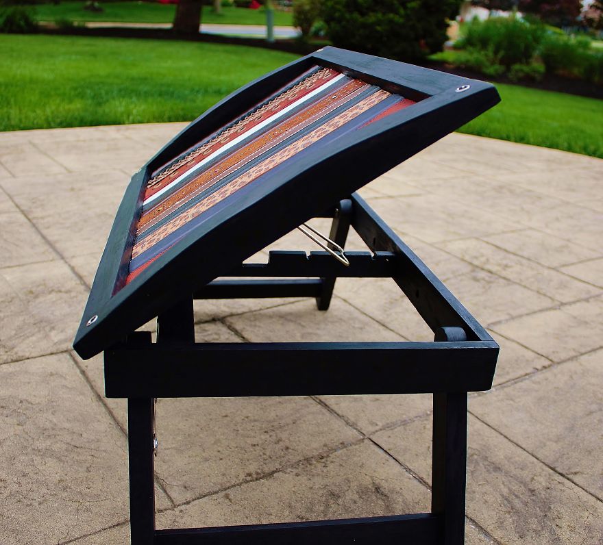 I Used Leather Belts To Upcycle This Small Table I Used Leather Belts To Upcycle This Small Table