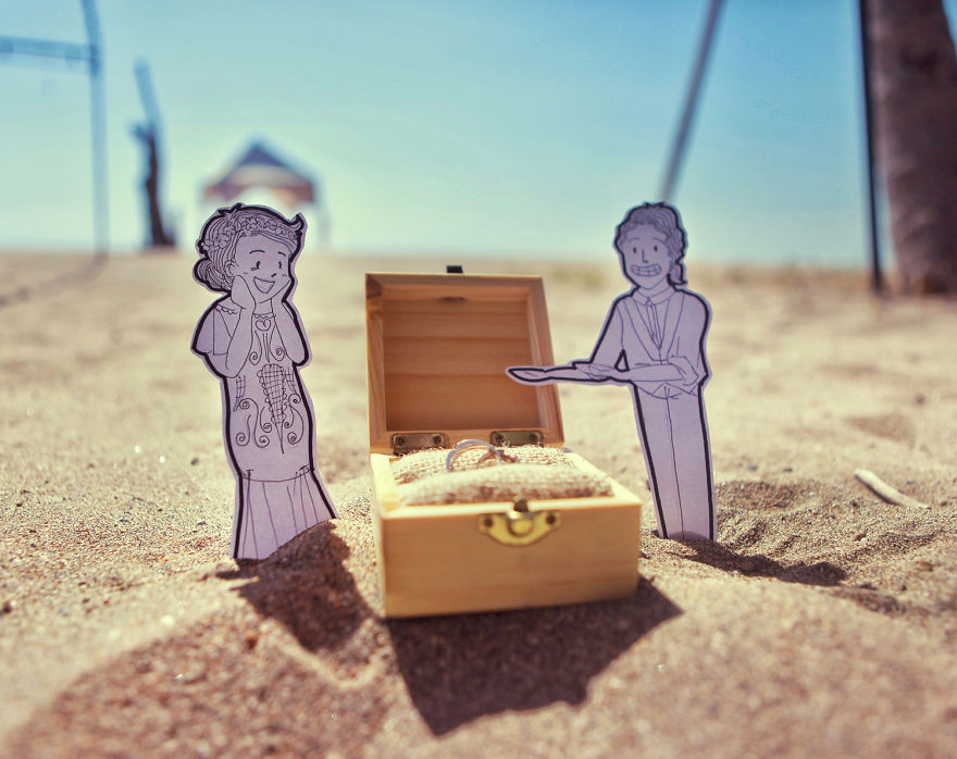 Instead Of Casual Pictures, We Documented Our Wedding In A More Interesting Way Instead Of Casual Pictures, We Documented Our Wedding In A More Interesting Way