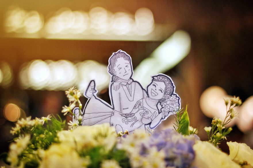 Instead Of Casual Pictures, We Documented Our Wedding In A More Interesting Way Instead Of Casual Pictures, We Documented Our Wedding In A More Interesting Way