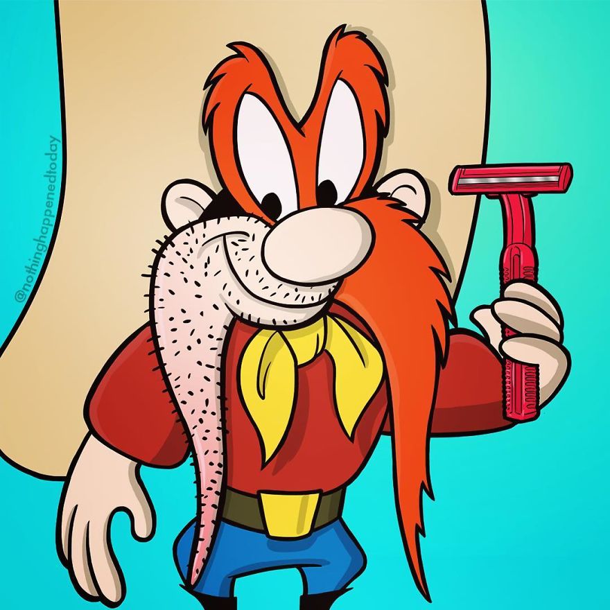 Illustrator Imagine The Secret Life Of The Cartoon Characters And The Result Is Very Funny