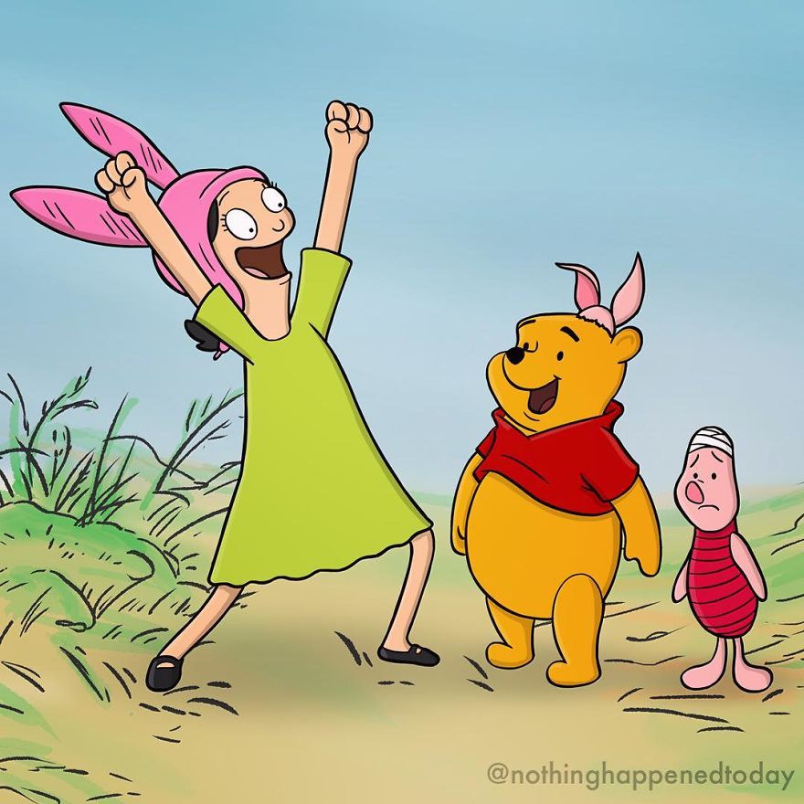 Illustrator Imagine The Secret Life Of The Cartoon Characters And The Result Is Very Funny